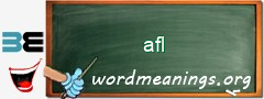 WordMeaning blackboard for afl